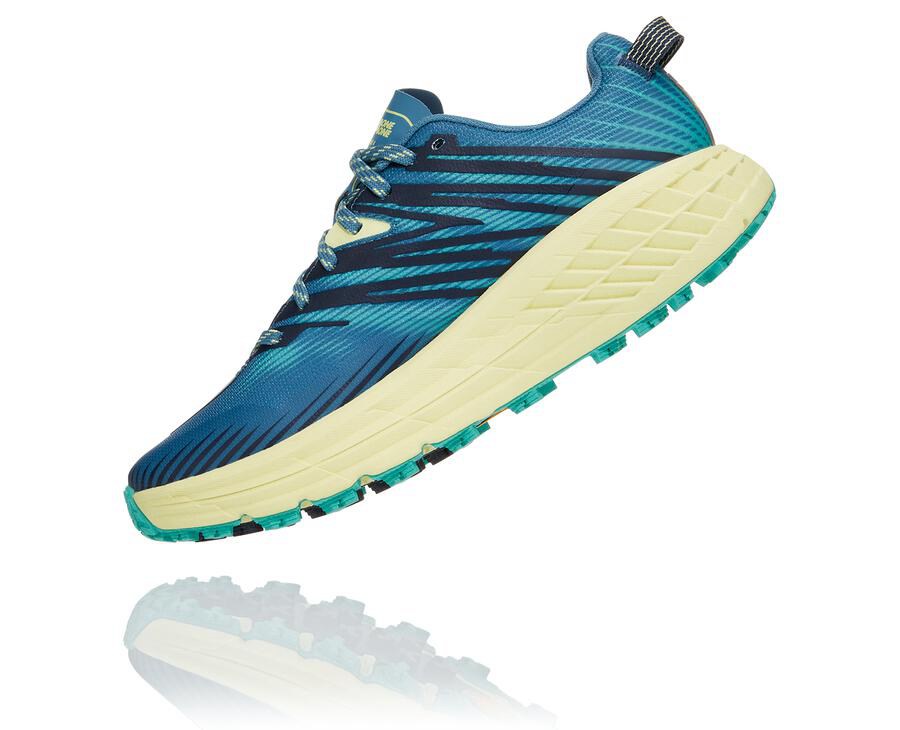 Hoka One One Spor Ayakkabı Kadın Mavi - Speedgoat 4 - ZI5903712